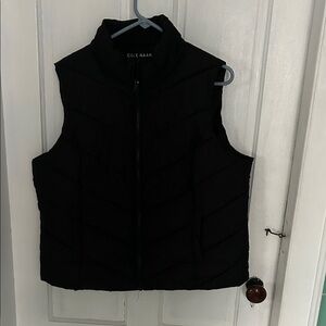 Cole Haan Quilted Black Vest